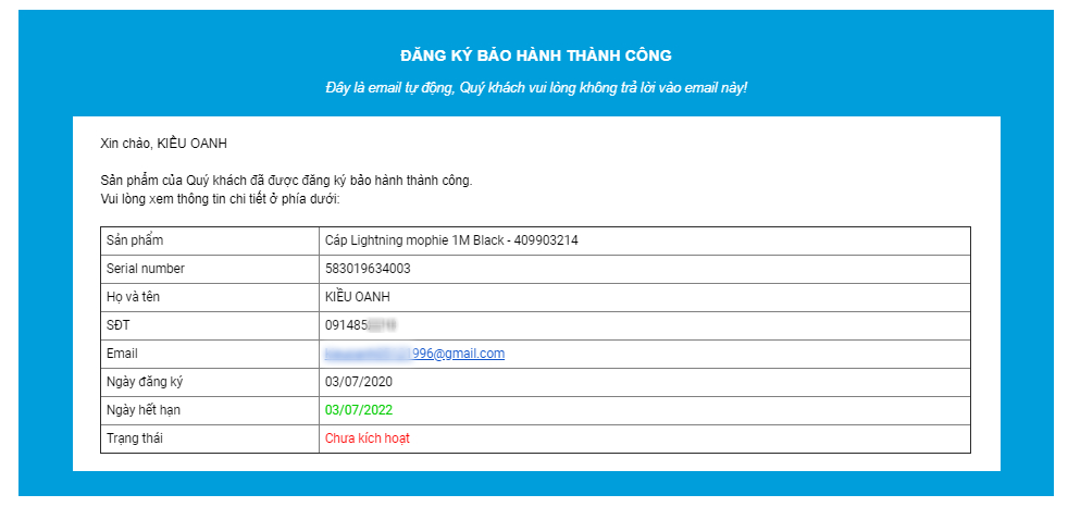 Email xác nhận đăng ký