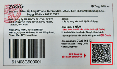 Tem nhà phân phối DTR có mã QR